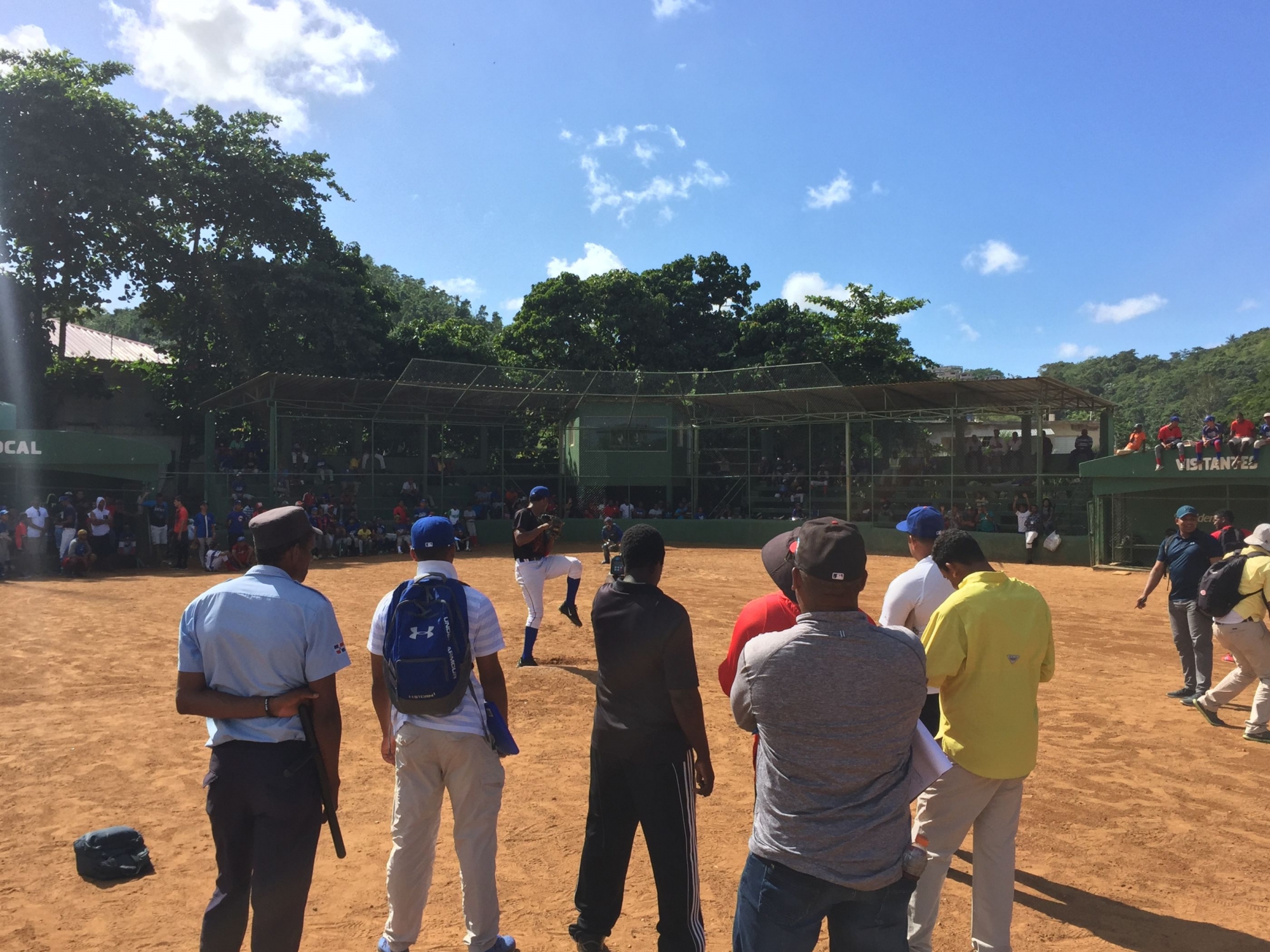 men playing baseball