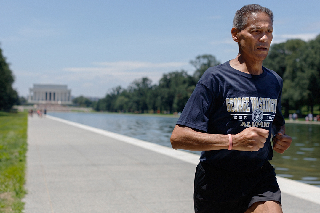 George Banker running