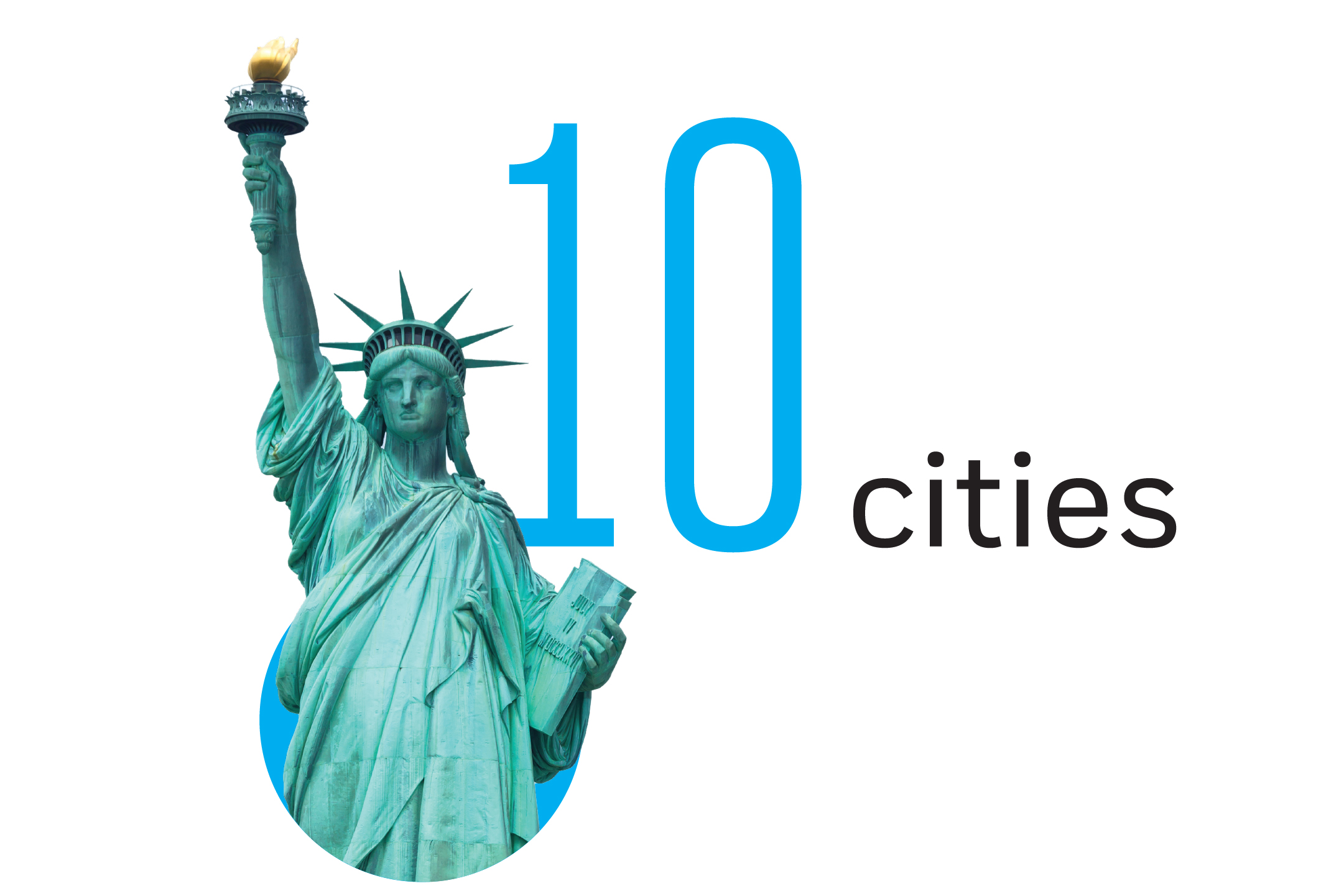 "10 Cities," a photograph of the Statue of Liberty