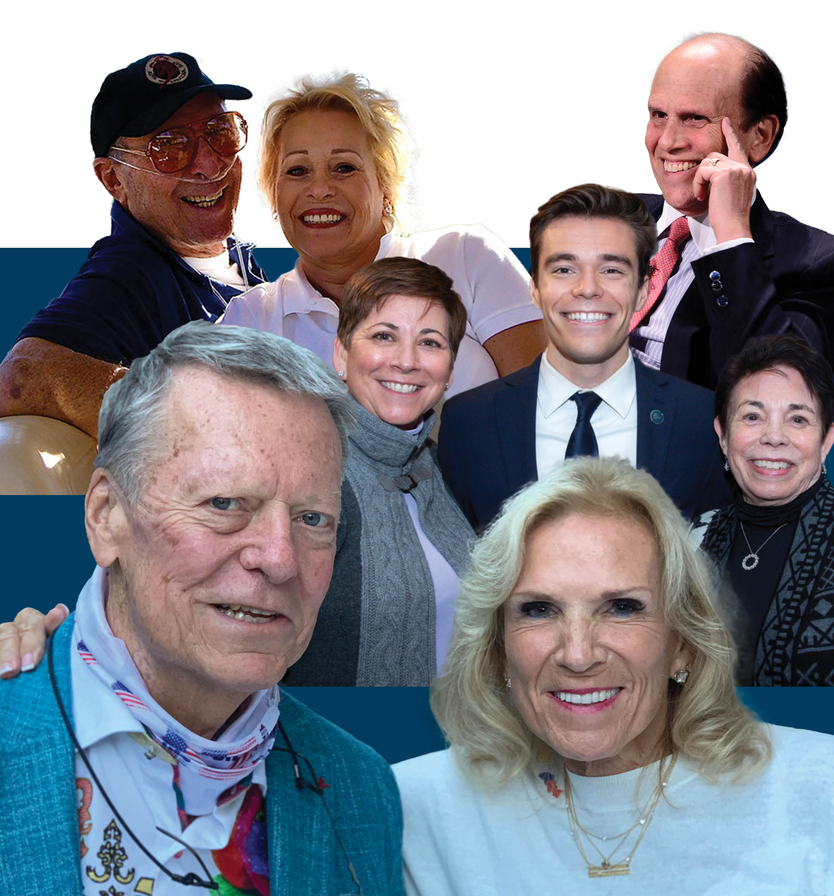 Photo collage of impact of philanthropy featured individuals