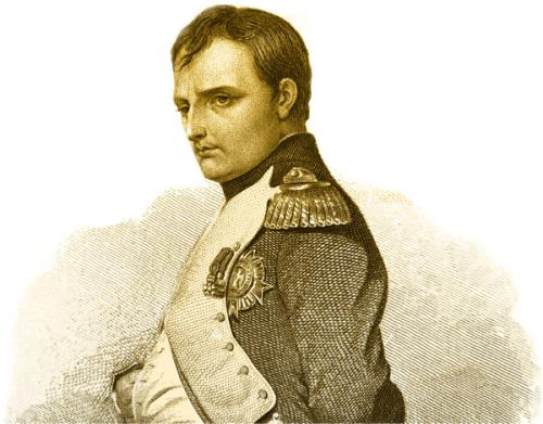  An engraving of the French emperor based on the famous painting by Paul Delaroche.