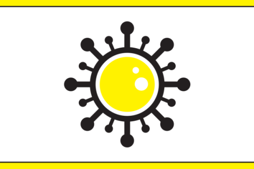 yellow coronavirus illistration