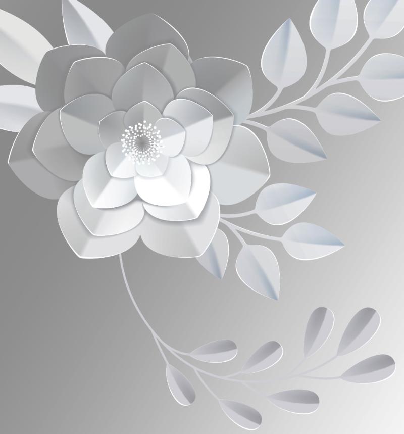 Black and white flower graphic