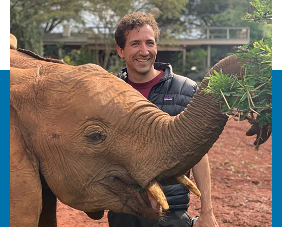 JC with elephant
